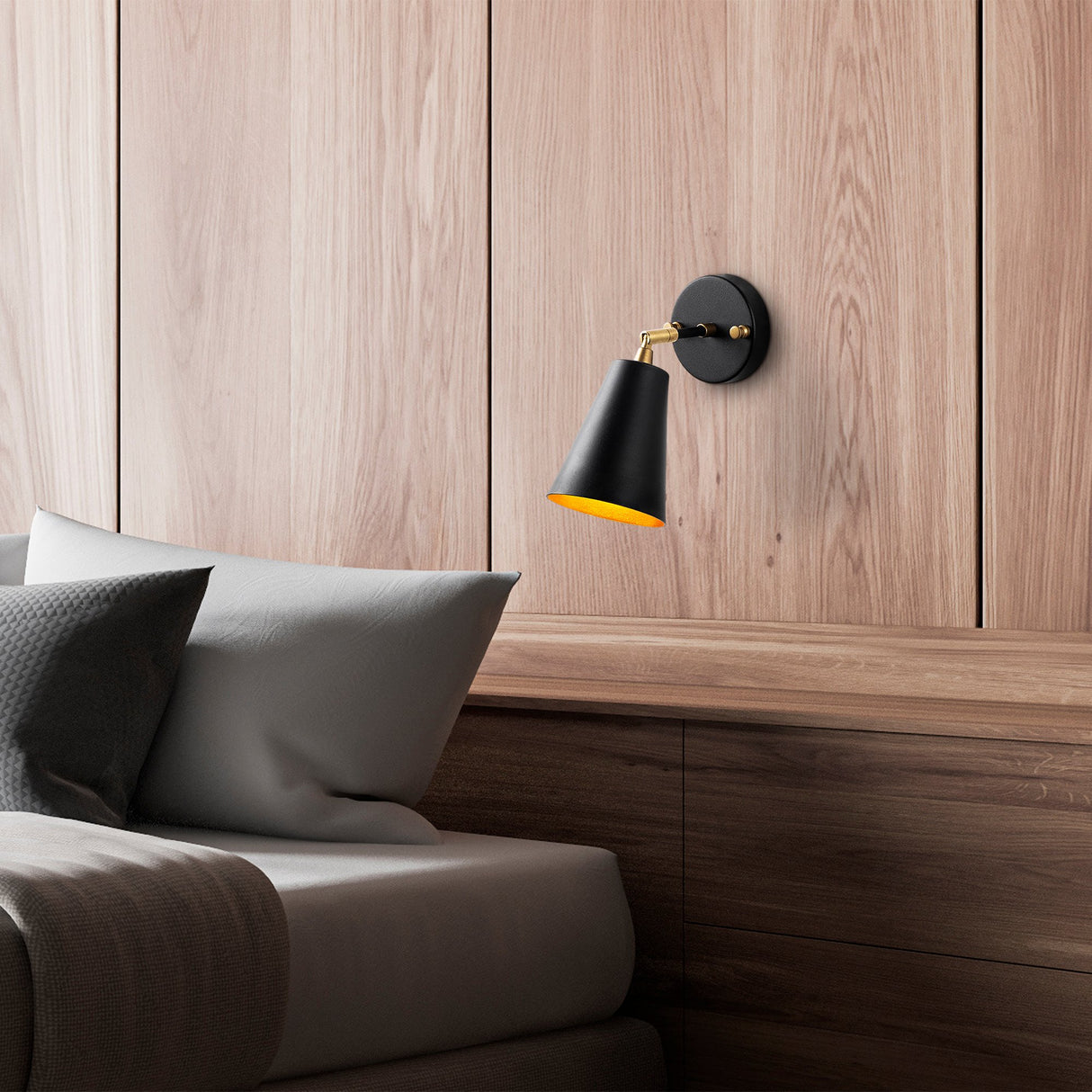 Wandlampen - Wandlamp Zwart Goud Glas Glacier - Dimehouse
