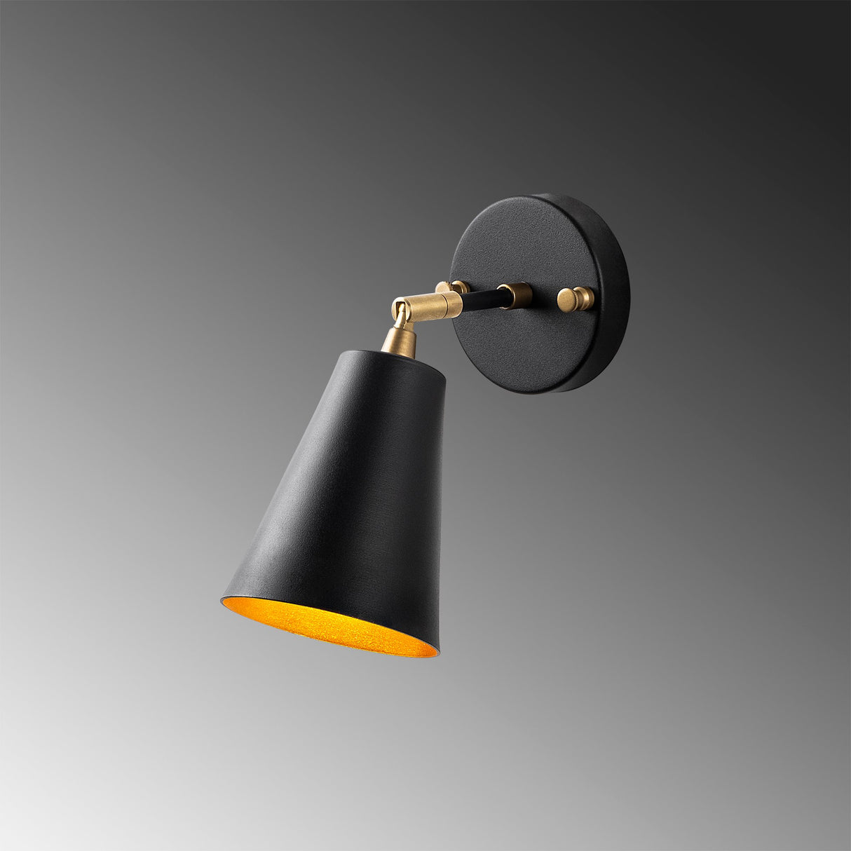 Wandlampen - Wandlamp Zwart Goud Glas Glacier - Dimehouse