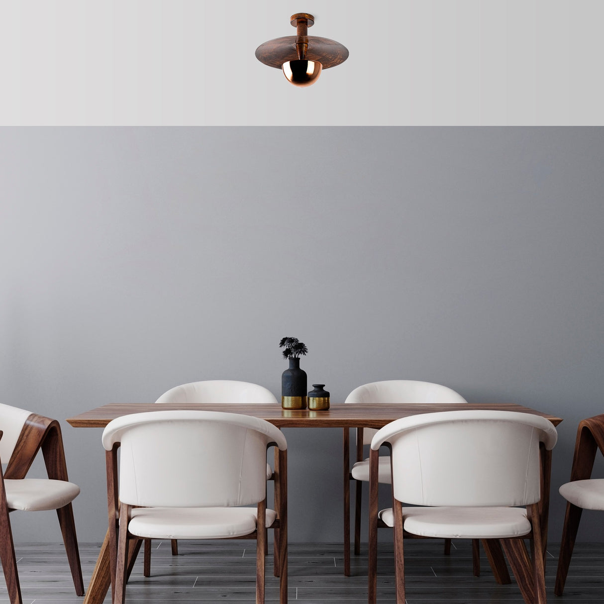 Plafondlampen - Plafondlamp 38 cm Koperkleurig Metaal Elevate - Dimehouse
