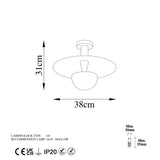 Plafondlampen - Plafondlamp 38 cm Koperkleurig Metaal Elevate - Dimehouse
