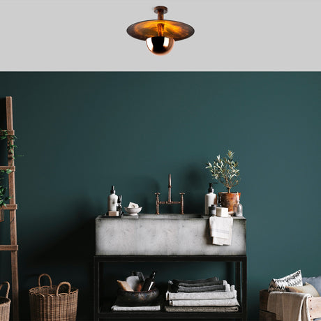 Plafondlampen - Plafondlamp 48 cm Koperkleurig Metaal Elevate - Dimehouse