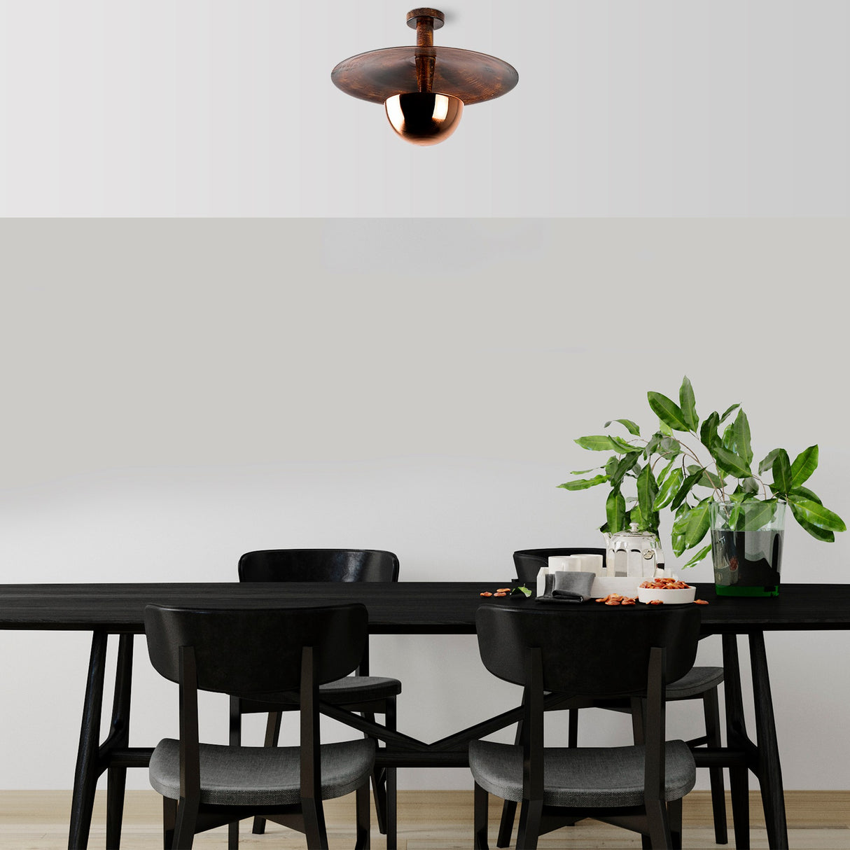 Plafondlampen - Plafondlamp 48 cm Koperkleurig Metaal Elevate - Dimehouse