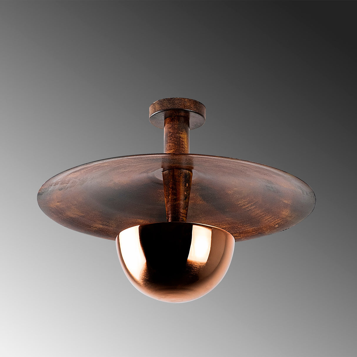 Plafondlampen - Plafondlamp 48 cm Koperkleurig Metaal Elevate - Dimehouse