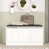 Schoenenkasten - Schoenenkast Aquila Wit Melamine 89,6x45,8x35,5 cm - Dimehouse
