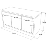 Schoenenkasten - Schoenenkast Aquila Eik Melamine 89,6x45,8x35,5 cm - Dimehouse