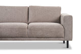 Banken - Moderne 3 - zits Hoekbank Rechts Taupe Stof Aniko met Lounger 240x197x78 cm - Dimehouse
