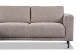 Banken - Moderne Hoekbank Links Taupe Stof Aniko met Chaise Longue 238x142x78 cm - Dimehouse