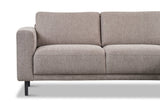 Banken - Moderne Hoekbank Rechts Taupe Stof Aniko met Chaise Longue 238x142x78 cm - Dimehouse