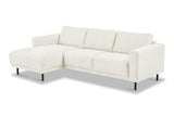Banken - Moderne Hoekbank Links Beige Stof Aniko met Chaise Longue 238x142x78 cm - Dimehouse