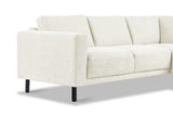 Banken - Moderne 3 - zits Hoekbank Rechts Beige Stof Aniko met Lounger 240x197x78 cm - Dimehouse