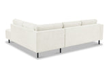 Banken - Moderne 3 - zits Hoekbank Rechts Beige Stof Aniko met Lounger 240x197x78 cm - Dimehouse
