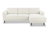 Banken - Moderne Hoekbank Rechts Beige Stof Aniko met Chaise Longue 238x142x78 cm - Dimehouse