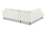 Banken - Moderne 3 - zits Hoekbank Links Beige Stof Aniko met Lounger 240x197x78 cm - Dimehouse
