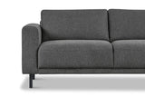Banken - Moderne 2,5 - zits Bank Antraciet Stof Aniko 183x90x78 cm - Dimehouse