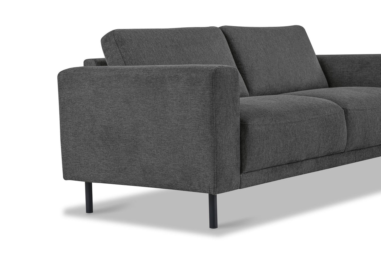 Banken - Moderne 3 - zits Bank Antraciet Stof Aniko 213x90x78 cm - Dimehouse