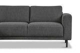 Banken - Moderne hoekbank met Chaise Longue Antraciet Stof Aniko links 238x142x78 cm - Dimehouse