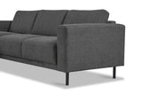Banken - Moderne hoekbank met Chaise Longue Antraciet Stof Aniko links 238x142x78 cm - Dimehouse