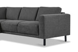 Banken - Moderne 3 - zits hoekbank met Lounger Antraciet Stof Aniko links 240x197x78 cm - Dimehouse