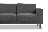 Banken - Moderne 3 - zits hoekbank met Lounger Antraciet Stof Aniko links 240x197x78 cm - Dimehouse