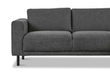 Banken - Moderne 3 - zits hoekbank met Lounger Antraciet Stof Aniko rechts 240x197x78 cm - Dimehouse