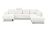 Banken - Moderne U - Bank Hoekbank Beige Stof - Rechts - 310x197x142 cm - Aniko - Dimehouse