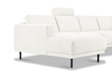 Banken - Moderne U - Bank Hoekbank Beige Stof - Rechts - 310x197x142 cm - Aniko - Dimehouse