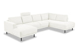 Banken - Moderne U - Bank Hoekbank Beige Stof - Rechts - 310x197x142 cm - Aniko - Dimehouse