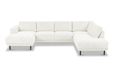 Banken - Moderne U - Bank Hoekbank Beige Stof - Rechts - 310x197x142 cm - Aniko - Dimehouse