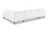 Banken - Moderne U - Bank Hoekbank Beige Stof - Rechts - 310x197x142 cm - Aniko - Dimehouse