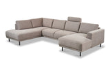 Banken - Hoofdsteun taupe bankstel stof - Aniko - Dimehouse