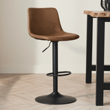 Industriedrehgelenk Barhocker Boran Cognac – verstellbar – ohne Armlehnen, stimmungsvolles Foto Modern Innenraum