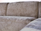 Banken - Hoekbank met hoge poten taupe velvet Chloe - rechts - Dimehouse