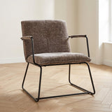 Sessel Graues Chenille-Mood-Foto von Hailey Modern Innenraum