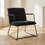 Sessel Hailey, schwarzes Chenille-Mood-Foto in Modern Innenraum