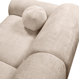 Banken - Hoekbank beige chenille stof - 292x169 cm - Shane - links - Dimehouse