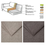 Banken - Hoekbank taupe chenille gemêleerd Ravi – links - Dimehouse