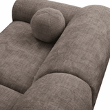 Banken - Hoekbank taupe chenille stof - 292x169 cm - Shane - links - Dimehouse