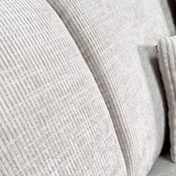 Banken - Hoekbank met chaise longue beige chenille stof Manon - links - Dimehouse