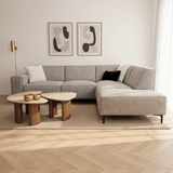 Ecksofa Grauer, mit Chenille gesprenkelter Ravi – rechts