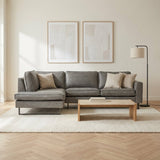 Ecksofa graue Mikrofaser Tulin – stimmungsvolles Foto links Modern Innenraum