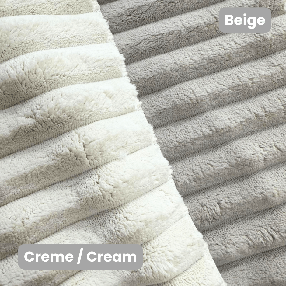 Banken - Hoekbank beige super zachte ribstof Gavi - links - Dimehouse