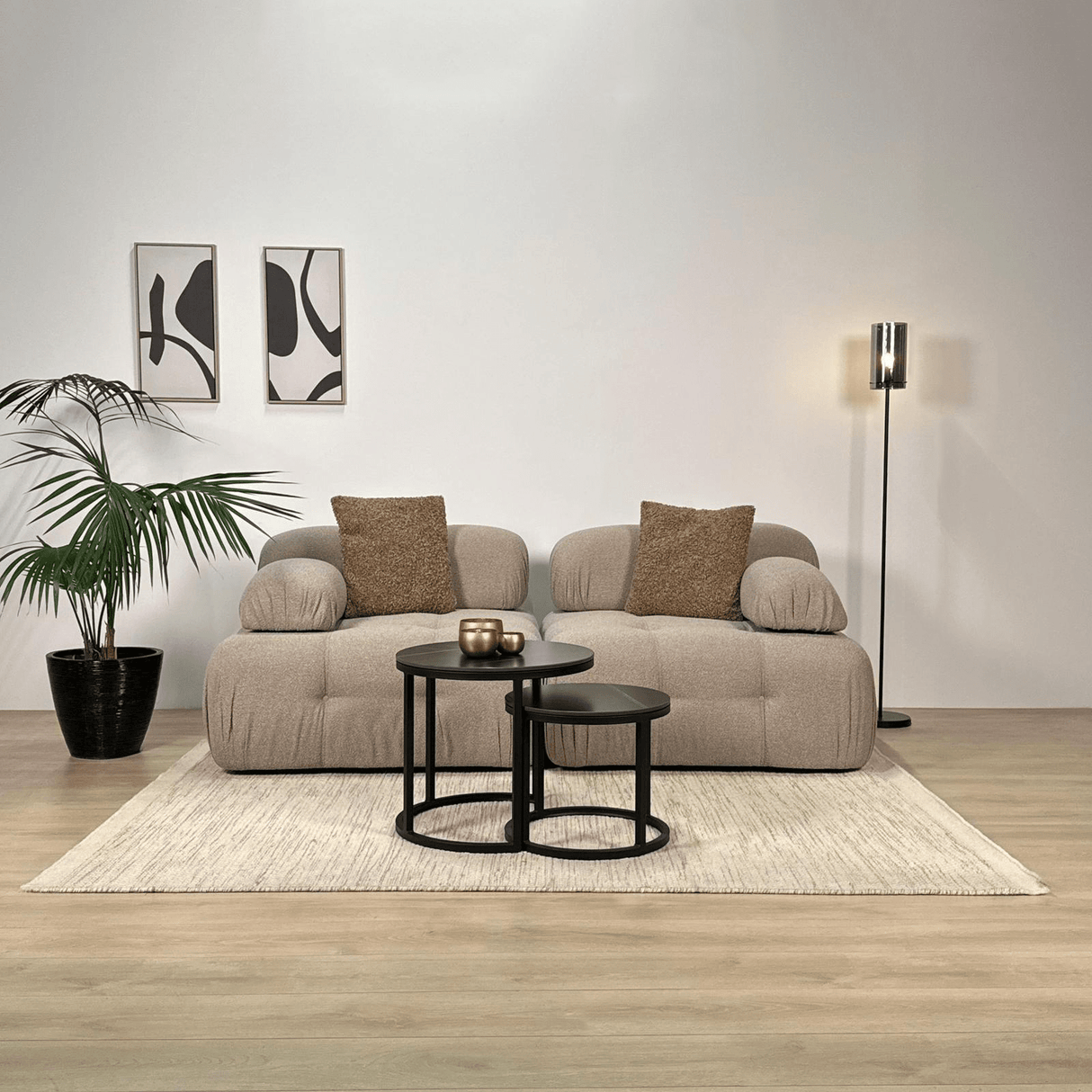 Banken - Modulaire bank 2 - zits Doblo beige - Dimehouse