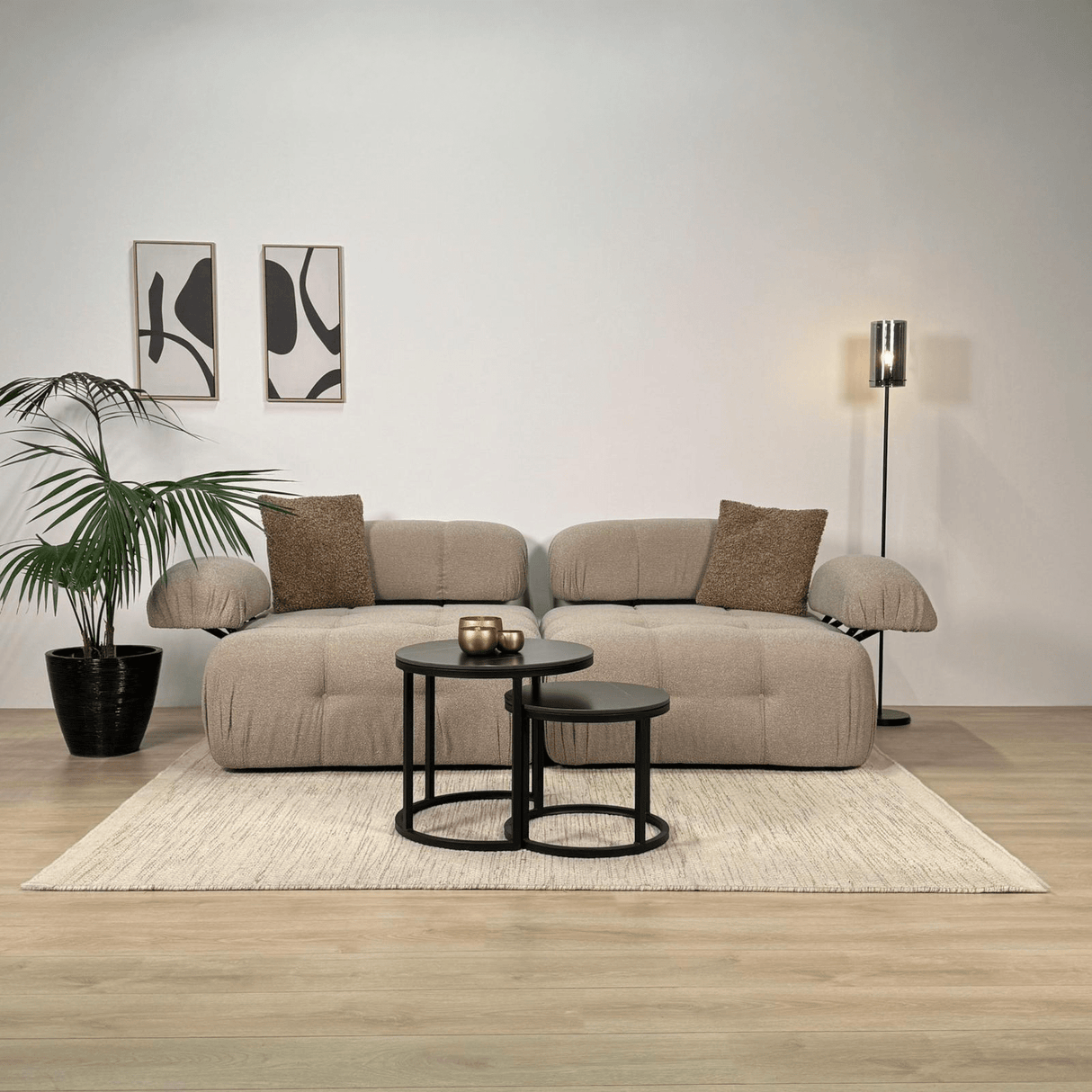 Banken - Modulaire bank 2 - zits Doblo beige - Dimehouse