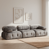 Modulares Sofa 3-Sitzer-Bubble-Samtgrau
