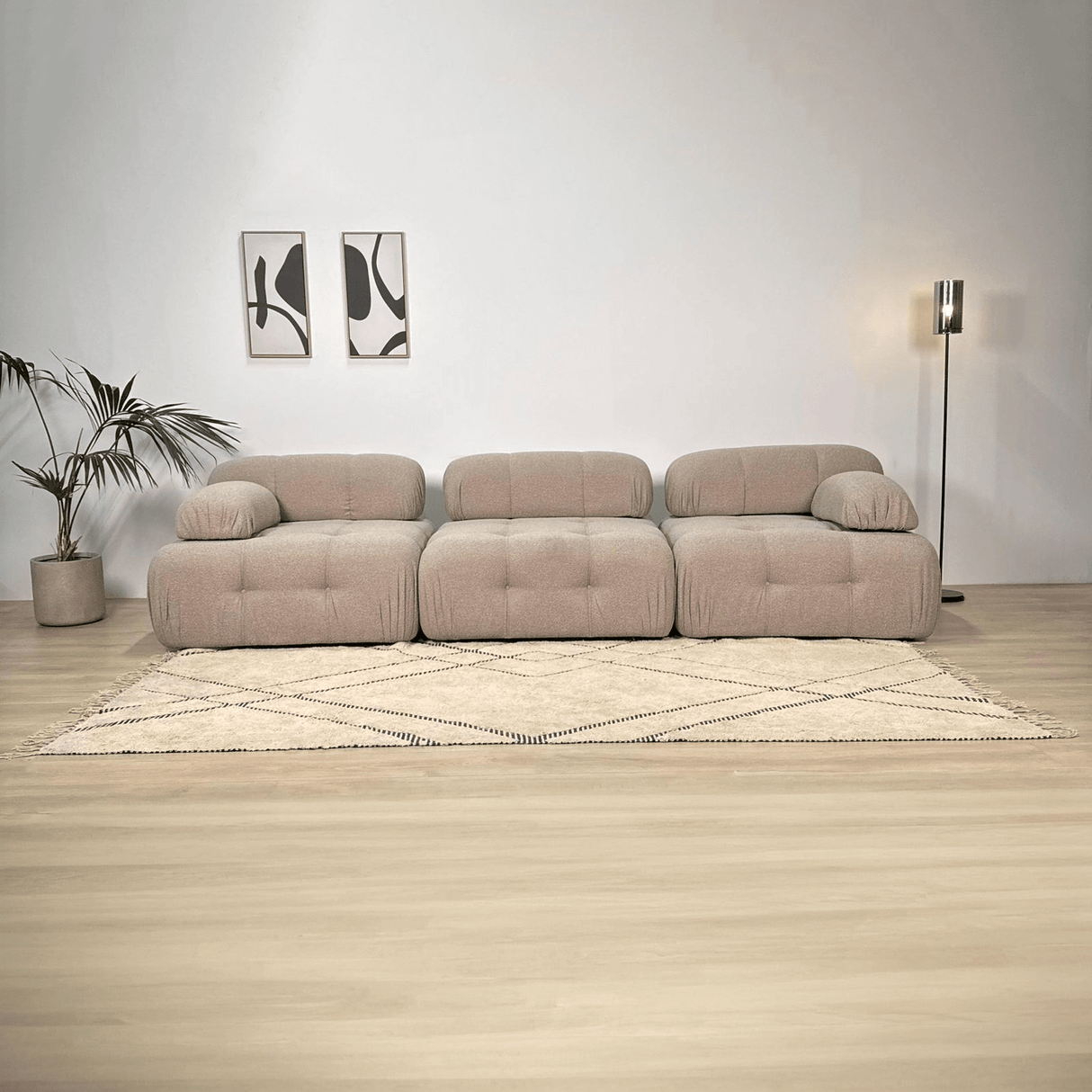 Banken - Modulaire bank 3 - zits Doblo beige - Dimehouse