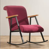 Yoka Maroon Schaukelstuhl, stimmungsvolles Foto Modern Innenraum