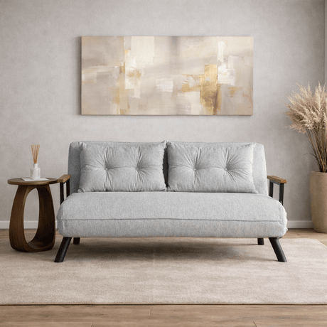 Banken - Slaapbank Grijs Bouclé 2 - zits - Sando - Dimehouse