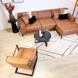 Fauteuils - Industriële fauteuil cognac eco - leer Tiger - Dimehouse