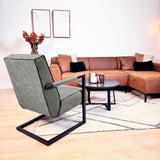 Fauteuils - Industriële fauteuil groen eco - leer Tiger - Dimehouse