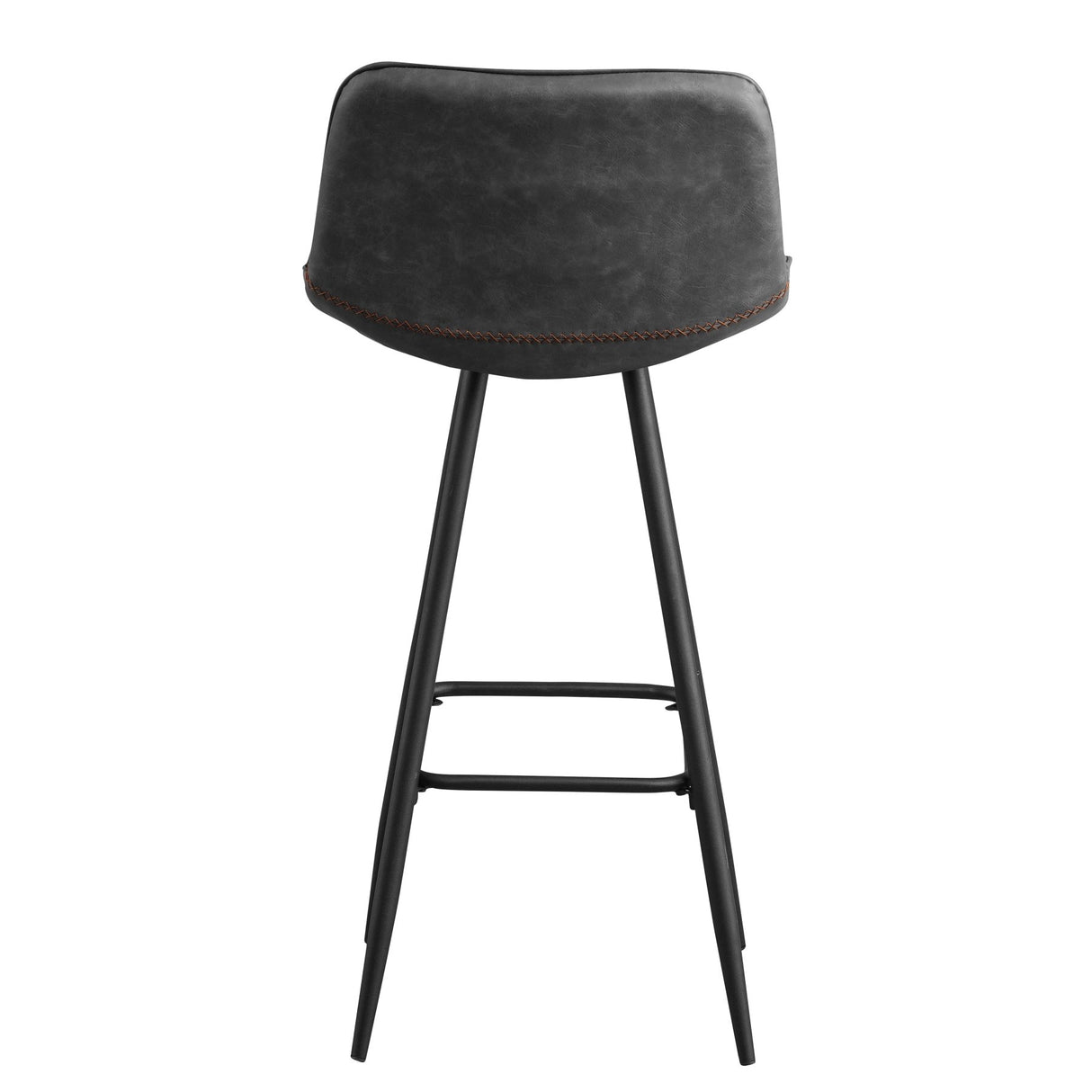 Barkrukken-Industriële Barkruk Antraciet Kunstleer Jack - Zithoogte 76 cm - Zonder armleuningen-Dimehouse